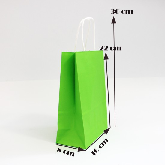 Paper bag with twisted handles 22*16*8cm, 12pcs