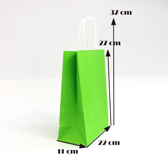 Papīra maiss ar vītiem rokturiem 27*22*11cm, 12gab.
