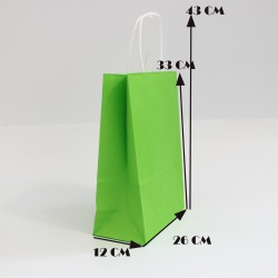 Paper bag with twisted handles 33*26*12cm, 12pcs