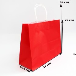 Paper bag with twisted handles 25*31*11.5 cm, 12pcs