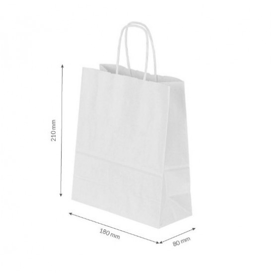 Paper bag with twisted handles 21*18*8cm, 1pcs