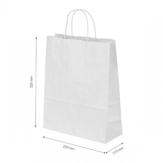 Paper bag with twisted handles 32*25*11cm, 1pcs