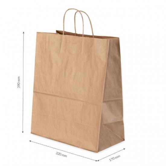Papīra maiss ar vītiem rokturiem 39*32*17cm, 1gab.