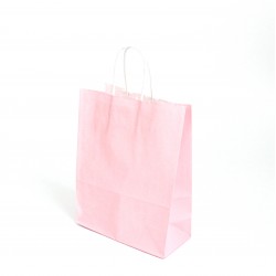 Paper bag with twisted handles 18*8*24cm, light pink