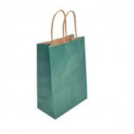 Paper bag with twisted handles 42*31*12cm, blue green, 12pcs