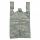 Shopping bags with handles, HDPE, 33*36+14cm, 100pcs, silver