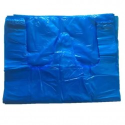 Shopping bags with handles, HDPE, 40*44+16cm, 100pcs, blue