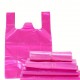 Shopping bags with handles HDPE 30*37+13cm, 50pcs, pink