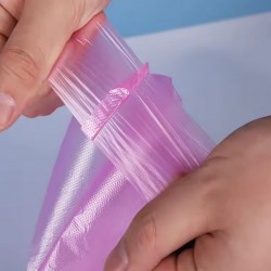 Shopping bags with handles HDPE 26*29+11cm, 100pcs, pink