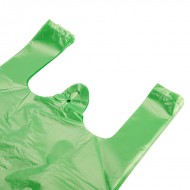 Shopping bags with handles HDPE 40*48+16cm, 100pcs, green