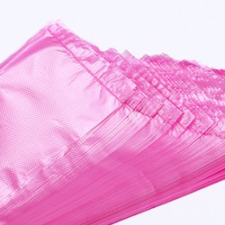 Shopping bags with handles HDPE 22*25+10cm, 100pcs, pink