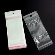 Bags with hole and self-adhesive film  OPP 4,5*10cm, 100pcs