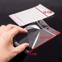 Bags with hole and self-adhesive film OPP 16*20.5cm, 100pcs