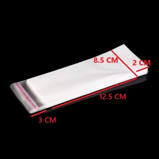 Maisiņi iepakošanai ar caurumu un līmlenti 8.5*12.5cm, 100gab.