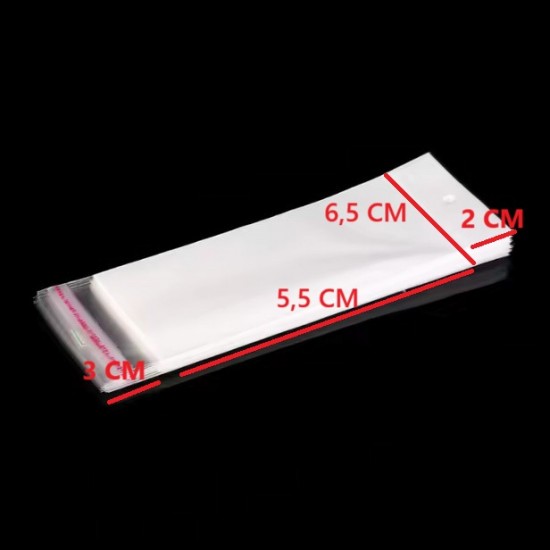 Bags with hole and self-adhesive film OPP 5,5*6,5cm, 200pcs