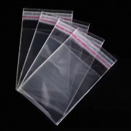 Transparent bag self-sdhesive sealing bags, 25 micro, 8*9+3cm, 200pcs