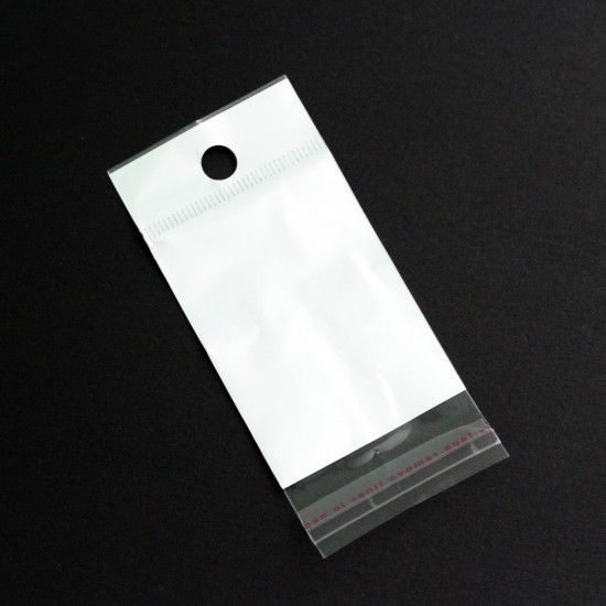 Пакет прозрачный с отверстием и липкой лентой 5.5*14см, 100шт.