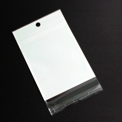 Bags with hole and self-adhesive film OPP 7*16cm, 100pcs