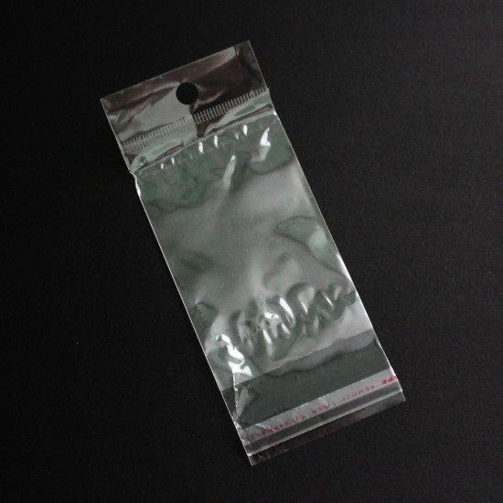 Bags with hole and self-adhesive film OPP 5*11cm, 100pcs