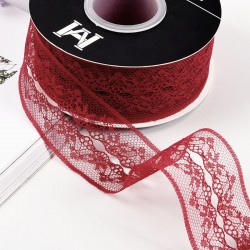 Кружевная лента 4см,22м ,"wine"
