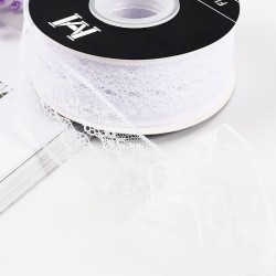 Кружевная лента 4см,22м ,"white"