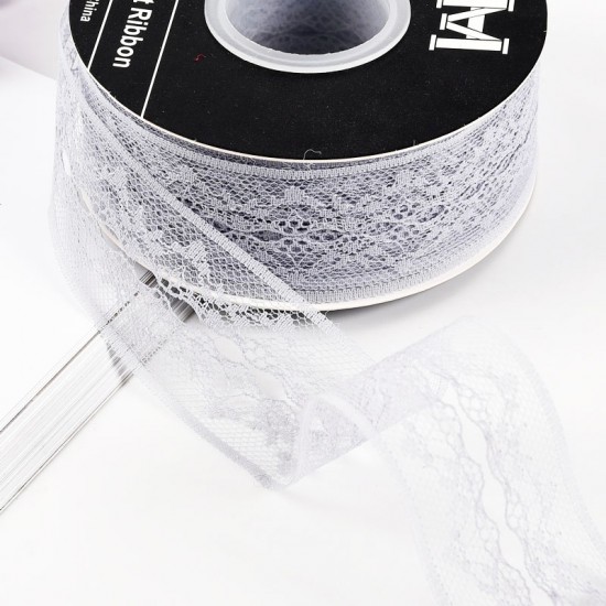 Lace ribbon 4cm/22m , charcoal