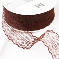 Mežģīņu lente 4.5cm/45m, "brown"