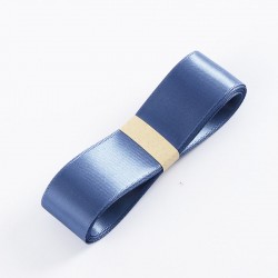 Satīna PREMIUM lente krāsa "blue smoke" 2.5cm/40m