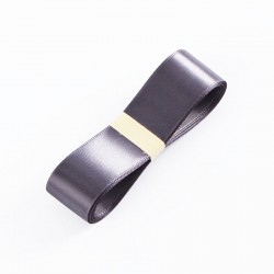 Satīna PREMIUM lente krāsa "charcoal" 2.5cm/40m