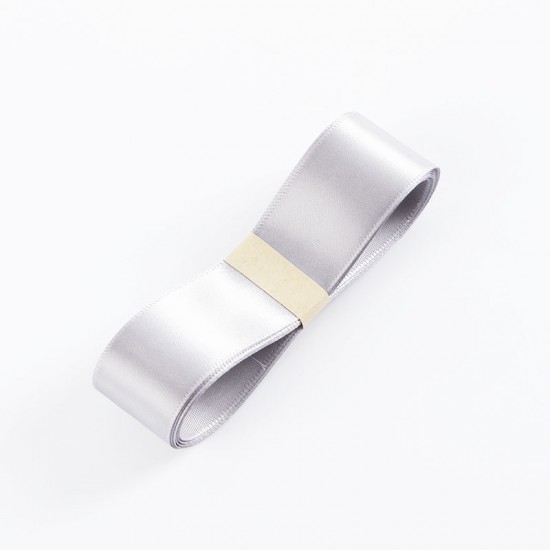 Satīna PREMIUM lente krāsa "grey" 2.5cm/40m