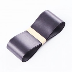 Satīna PREMIUM lente krāsa "charcoal" 3.8cm/45m