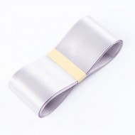 Satīna PREMIUM lente krāsa "grey" 3.8cm/45m