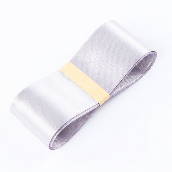 Satīna PREMIUM lente krāsa "grey" 3.8cm/45m