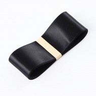 Satīna PREMIUM lente krāsa "black" 3.8cm/45m