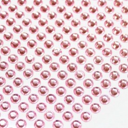 Самоклеящиеся  стразы d6мм, 260 шт., "pink"