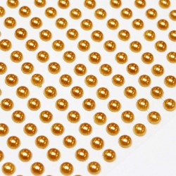 Pašlīmējošās pērlītes d4mm ,880 gab., "golden brown"