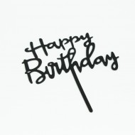 Svētku topperis HAPPY BIRTHDAY akrila 1gab.