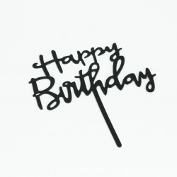 Svētku topperis HAPPY BIRTHDAY akrila 1gab.