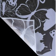 Waterproof flower paper BUTTERFLY TRANSPARENT 20sheets, t.blue