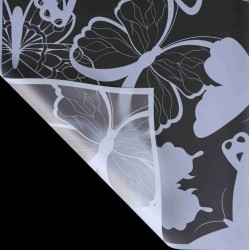 Ūdensizturīgais ziedu iepakojums BUTTERFLY TRANSPARENT 20loksnes, "lt.blue"