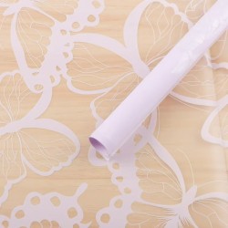 Ūdensizturīgais ziedu iepakojums BUTTERFLY TRANSPARENT 20loksnes, "lavender"