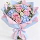 Double-Sided Matte Flower & Gift Wrapping CANDY – Light Blue / Light Pink (20 sheets)