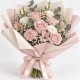 Double-Sided Matte Flower & Gift Wrapping CANDY – Blush Pink / Ivory  (20 sheets)