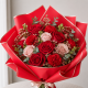 Водостойкая плёнка для упаковки цветов GOLDEN ROSE, Red, 20 листов