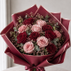 Ūdensizturīga ziedu iesaiņošanas plēve GOLDEN ROSE, Wine, 20 loksnes
