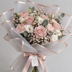 Ūdensizturīga ziedu iesaiņošanas plēve GOLDEN ROSE, Transparent, 20 loksnes