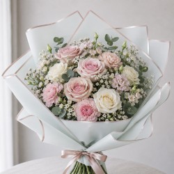 Водостойкая плёнка для упаковки цветов GOLDEN ROSE, Mint, 20 листов