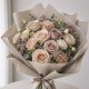 Ziedu plēve GOLDEN ROSE 20loksnes, "milky tea"