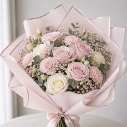 Ūdensizturīga ziedu iesaiņošanas plēve GOLDEN ROSE, Peony, 20 loksnes