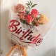 Ziedu plēve HAPPY BIRTHDAY, causpīdīga, 15loksnes